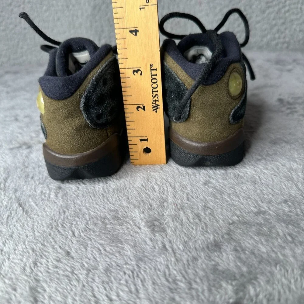 Nike Air Jordan 13 Retro Olive Toddler Shoes Size 9C Black Green Red Sneakers
